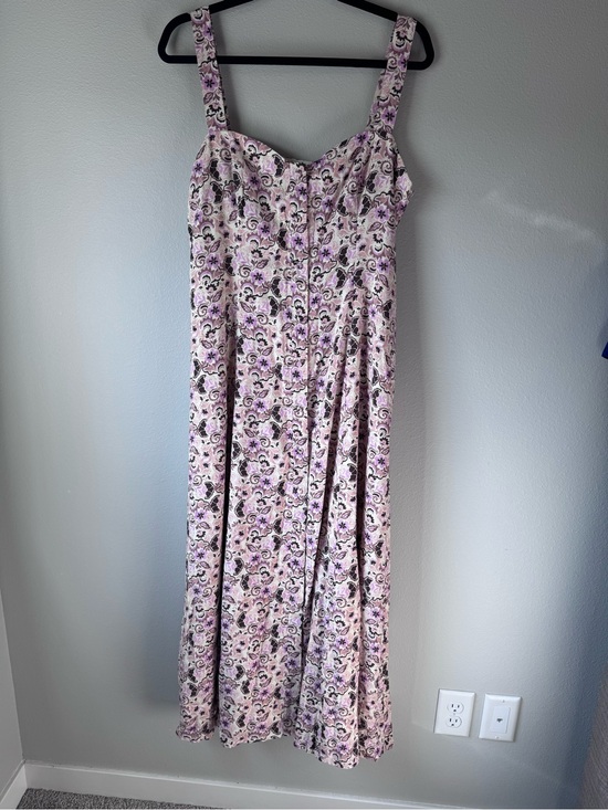 Z Supply Dresses & Skirts - Z Supply Pink Floral Maxi Dress with Purple Accents